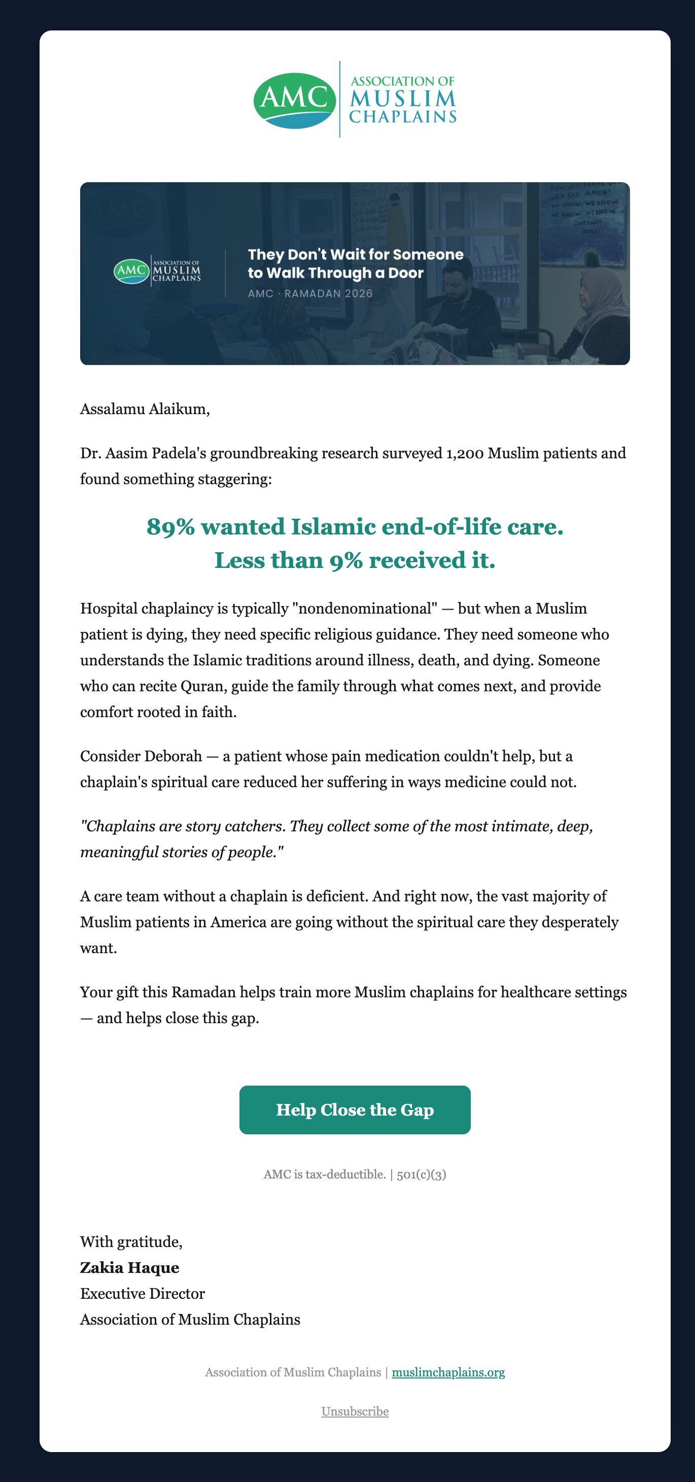 Email 3: The care gap no one talks about