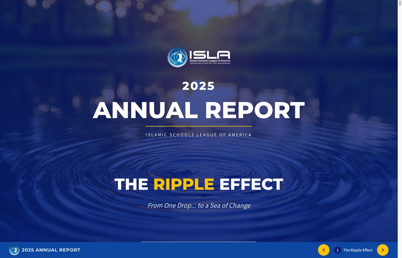 ISLA 2025 Annual Report - The Ripple Effect hero