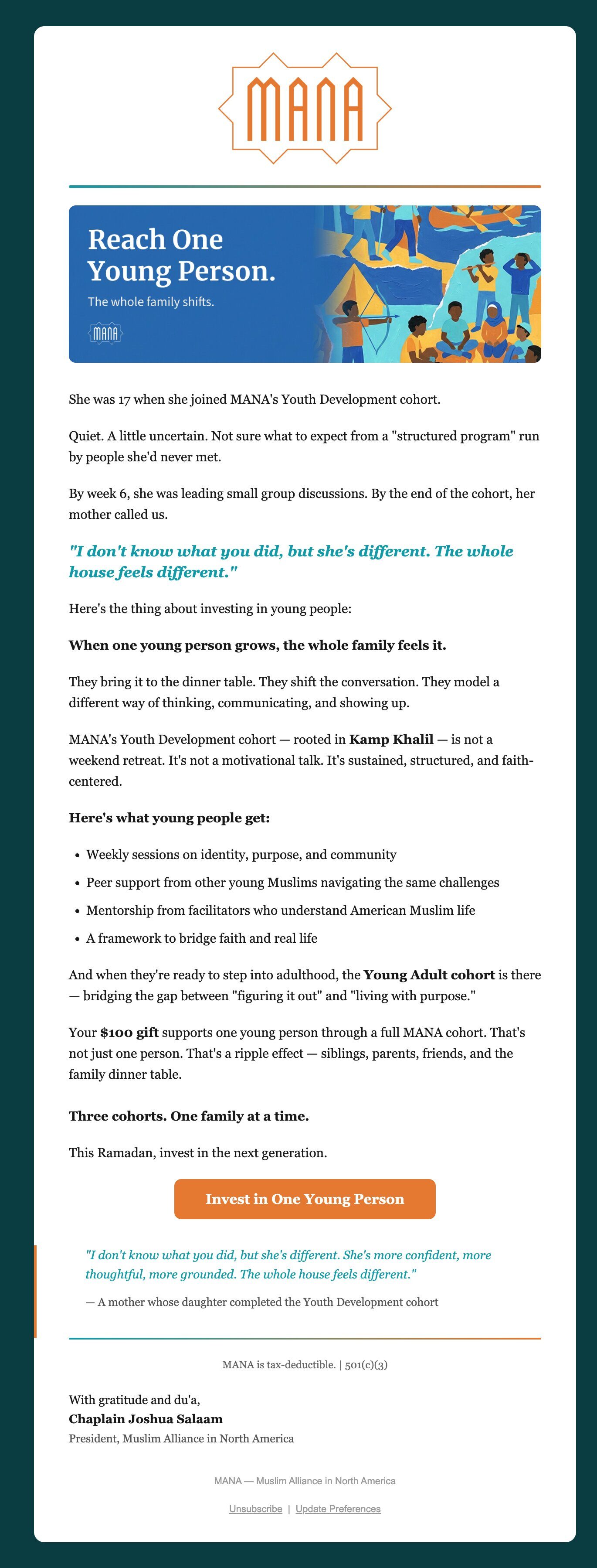 Email 3: The 17-year-old who changed her family