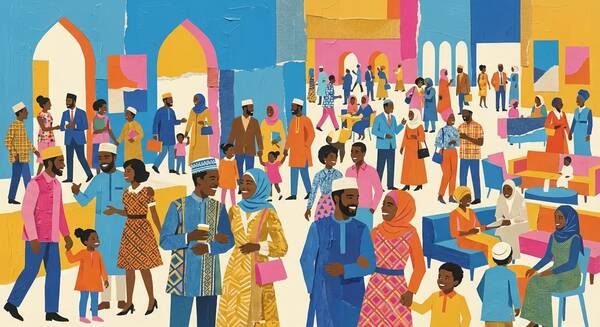 AI illustration of a convention crowd