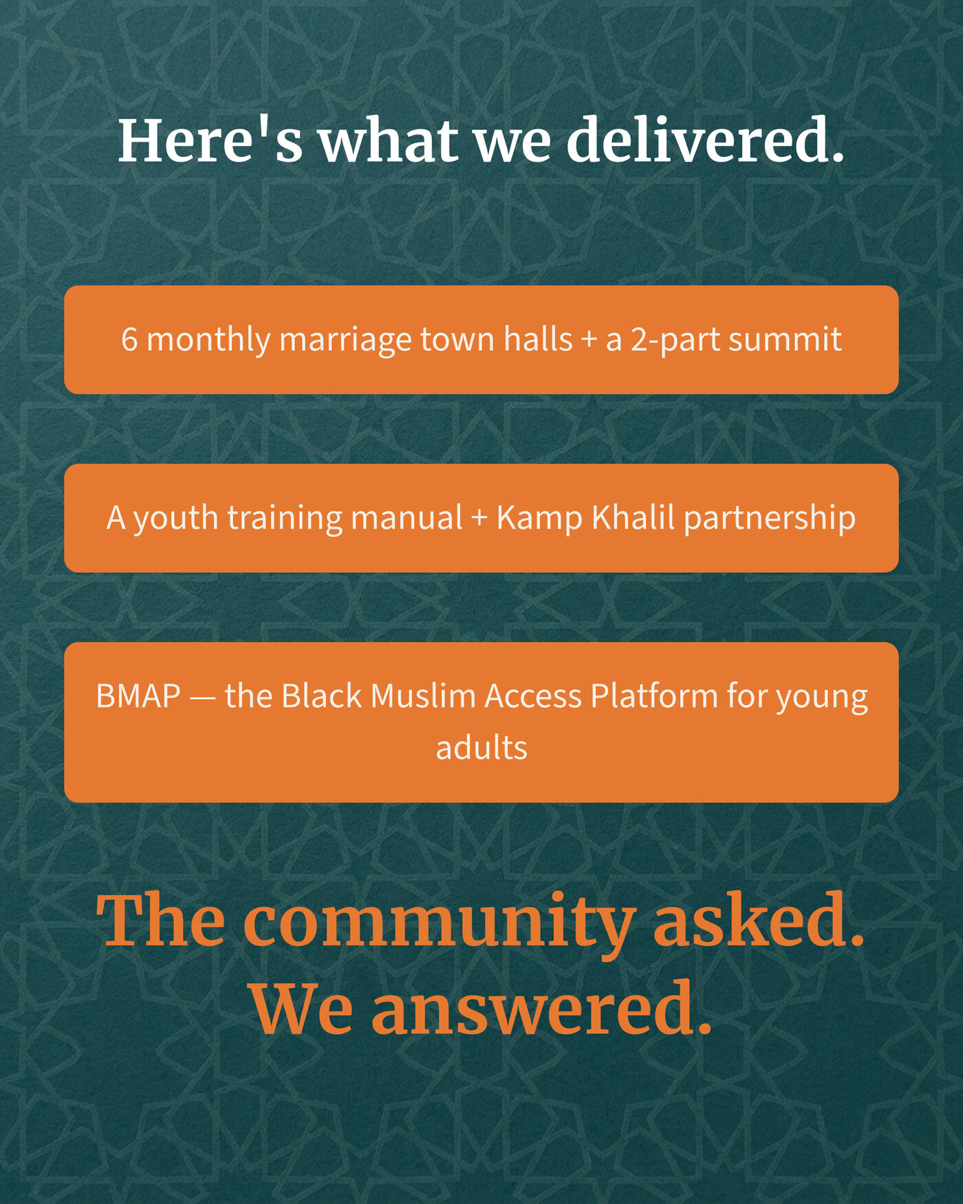What We Built slide from launch carousel