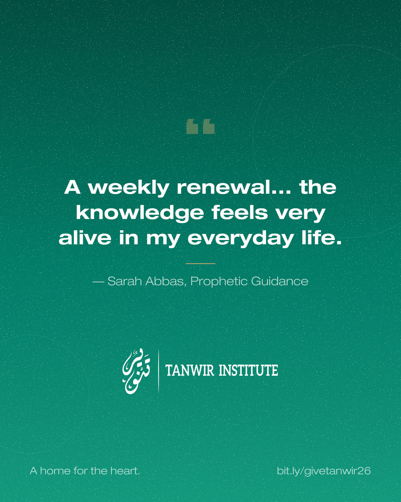 Student quote card - Sarah Abbas