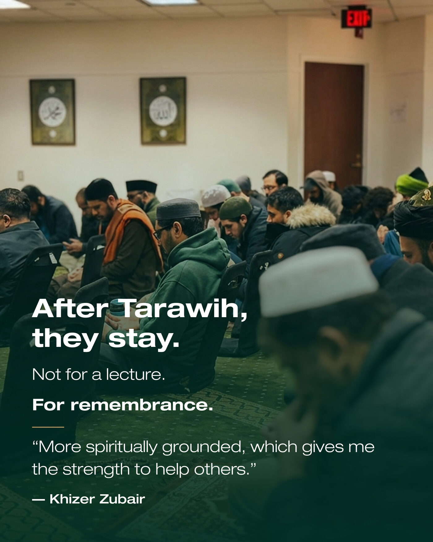 Weekly dhikr night highlight
